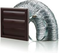 Blauberg Cooker Hood Duct Shutter Vent Kit Fan Extract 150mm Brown