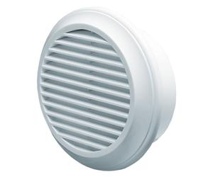Blauberg DECOR 100-MB WHITE Round Plastic Vented Fixed Blade Air Ventilation Louvred Wall Soffit Cover Grille 4" 100mm