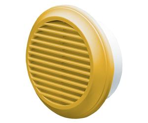 Blauberg DECOR 125-MB COTSWOLD STONE Round Plastic Vented Fixed Blade Air Ventilation Louvred Wall Soffit Cover Grille 5" 125mm