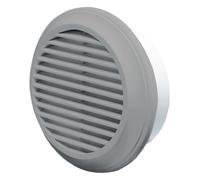 Blauberg DECOR 125-MB GREY Round Plastic Vented Fixed Blade Air Ventilation Louvred Wall Soffit Cover Grille 5" 125mm
