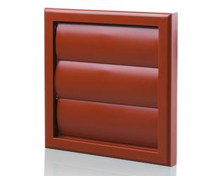 Blauberg DECOR 155X155/100G TERRACOTTA Plastic Vented Back Draught Air Gravity Shutter Ventilation Grille 4" 100mm