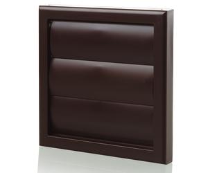 Blauberg DECOR 185X185/125G BROWN Plastic Vented Back Draught Air Gravity Shutter Ventilation Grille 5" 125mm