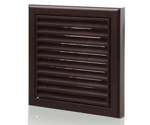 Blauberg DECOR 185X185/125S BROWN Plastic Vented Fixed Blade Air Ventilation Louvred Grille 5" 125mm