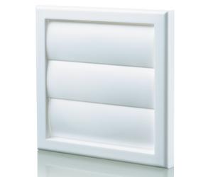 Blauberg DECOR 185X185/150G WHITE Plastic Vented Back Draught Air Gravity Shutter Ventilation Grille 6" 150mm