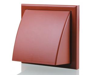 Blauberg DECOR 185X185/150HK TERRACOTTA Plastic Cowled Hooded Air Ventilation Wind Baffle Wall Grille 6" 150mm