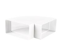 Blauberg Flat Plastic Ducting Horizontal 90 Degree Bend - 204x60mm