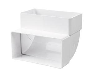 Blauberg Flat Plastic Ducting Vertical 90 Degree Bend - 204x60mm