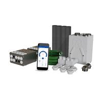 Blauberg Komfort 3-Bed House, Complete Vertical Mvhr Heat Recovery Ventilation Kit