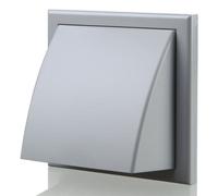 Blauberg Plastic Cowled Hooded Air Ventilation Wind Baffle Wall Grille - 100mm Grey