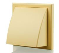 Blauberg Plastic Cowled Hooded Air Ventilation Wind Baffle Wall Grille - 125mm - Decor 185X185-125Hk Cotswold Stone