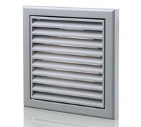 Blauberg Plastic Fixed Blade Grille - 100mm - Slate Grey - DECOR155X155-100SGREY-SG