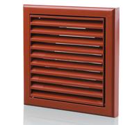 Blauberg Plastic Fixed Blade Grille - 100mm - Terracotta Brick - DECOR155X155-100STERRACOTTA