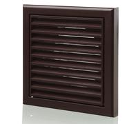 Blauberg Plastic Fixed Blade Grille-125mm-Brown - DECOR185X185-125SBROWN