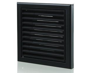Blauberg Plastic Fixed Blade Grille - 150mm - Black