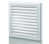 Blauberg Plastic Fixed Blade Grille-150mm-Brilliant White - DECOR185X185-150SWHITE
