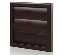 Blauberg Plastic Vented Back Draught Air Gravity Shutter Ventilation Grille - 125mm Brown