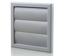 Blauberg Plastic Vented Back Draught Air Gravity Shutter Ventilation Grille - 125mm Grey
