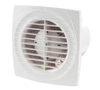 Blauberg SIMPLE-100-T Wall Mounted Bathroom Extractor Fan with Timer White - 4" 100mm