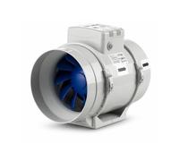 Blauberg Turbo 200mm Mixed Flow In-Line Extractor Fan with Timer | Adjustable Run-On Timer Keeps Extracting Moisture After You Leave The Room