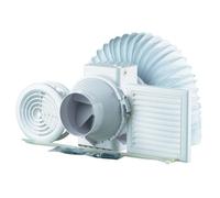 Blauberg TURBO-E with Timer Fan, Duct & Grille Kit - 100mm