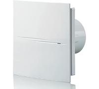 Blauberg UK 100 Quiet Style TH H Blauberg Calm Design Low Noise Energy Efficient Bathroom Extractor Fan 100mm Humidity, 7.5 W, 240 V, Brilliant White, 100 mm