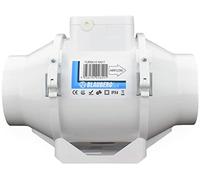 Blauberg UK 100mm - 4 inch dia Inline Bathroom Fan with Run on Timer Loft Mounted Shower Ceiling In Line Extractor fan Silent In-line Toilet Ventilator Powerful Ventilation