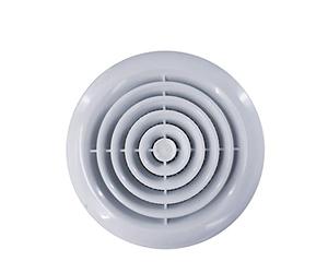 Blauberg UK 125 mm 5 inch White Circular Ceiling Mounted Vent Grille Adjustable Round Ventilation Diffuser for Air Extract and Supply in Bathroom Easy Installation UV Resistant Plastic