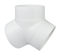 Blauberg UK Blauberg-44950-A 4" 100mm Y Ducting Piece for Ventilation and Extractor Fans, White