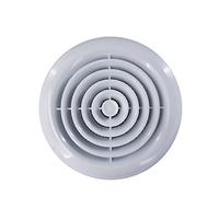 Blauberg UK 4 inch 100 mm White Circular Ceiling Mounted Air Vent Grille Cover Round Ventilation Extract and Supply Valve Diffuser Fly Net Easy Installation UV Resistant Plastic