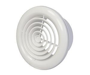 Blauberg UK 6 inch 150 mm White Circular Ceiling Mounted Air Vent Grille Cover Adjustable Round Ventilation Diffuser Valve for Extract and Supply Kitchen