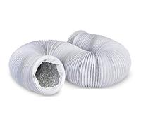 Blauberg UK BLAUFLEX COMBI/102/3 WHITE 3 Metre Long, Flexible Ducting, 4 Layer HVAC Ventilation Air Hose-for Grow Tents, Dryer Rooms, House Vent Register Lines