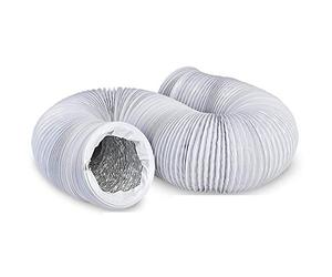 Blauberg UK BLAUFLEX COMBI/102/3 WHITE 3 Metre Long, Flexible Ducting, 4 Layer HVAC Ventilation Air Hose-for Grow Tents, Dryer Rooms, House Vent Register Lines