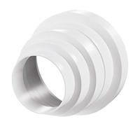 Blauberg UK BLAUPLAST RS 80/150-A Ducting Pipe Multi Reducer Extractor Fan Hose Connector Adapter 80mm 100mm 120mm 125mm 150mm, White
