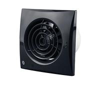 Blauberg Calm Black Bathroom Extractor Fan. Simple Operation With Light Switch. Dimensions: 158X158X26mm, Spigot: 99mm Diameter