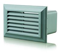 Blauberg UK Decor 81X136 Grey Flat Plastic Duct Air Brick Wall Grille-110x54mm-Grey, 110x54mm