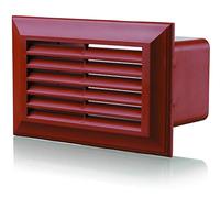 Blauberg UK Decor 81X136 Terracotta Flat Plastic Duct Air Brick Wall Grille-110x54mm-Terracotta