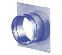 Blauberg Uk Metal Spigot Plate - 125mm, 5-Inch Duct Connector, Durable Metal Ducting Accessory For Efficient Airflow