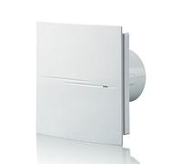 Blauberg UK Quiet Style VT 100 ST Blauberg Calm Design Low Noise Energy Efficient Bathroom Extractor Fan 100mm Pull Cord & Timer, 7.5 W, 240 V, Brilliant White, 100 mm