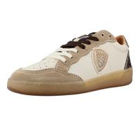 Blauer Olympia21 Cream/Dark Brown Women's Trainers D27BU02 F6OLYMPIA21/LEG