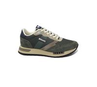Blauer RYDER01 Military Navy Green Men's Shoes Sneakers Laces Suede Leather Fabric, green, 11.5 UK