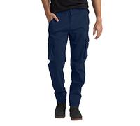 BlauerHafen Men's Cargo Trousers Heavy Duty Work Wear Tactical Super Stretchy Flex Cotton Straight Casual Trousers 12 Pockets Relaxed Fit Combat Work Trousers All Sizes 32W-44W, navy blue, 44 W/30 L