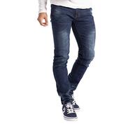 BlauerHafen Men's Skinny Jeans Slim Fit Stretch Designer Trousers Super Flex Denim Pants - Blue - 28 W/ 30 L
