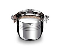 Blaumann 10-Piece Stainless Steel Non-Stick Cookware Set - Induction Compatible, Includes 3 Stock Pots, Saucepan & Frying Pan