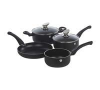 BLAUMANN 6Pc Set Cookware Frying Grill Pots Saucepan Casserole Soft Touch Handle (Black Matt)