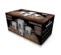BLAUMANN - 8 pcs Jumbo Stainless Steel cookware Set, Gourmet Line
