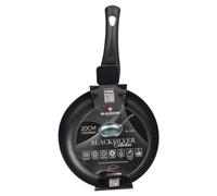 BLAUMANN Cookware Frying Grill Pots Pan Saucepan Casserole Soft Touch Handle Lid (Matt Black, 20x4cm Frying Pan - 0.9L)