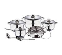 Blaumann Gourmet 12Pc Cookware Set Stainless Steel Non Stick Pots Pan with 6 Tools