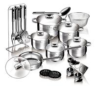 Blaumann Gourmet 27Pc Cookware Set Stainless Steel Non Stick Induction Pans
