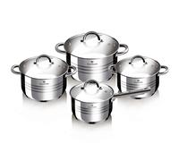 Blaumann Gourmet Line 8Pc Cookware Set Stainless Steel Pots Pans Induction Set