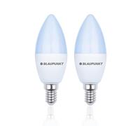 Blaupunkt E14 LED Bulb Candle Shape Frosted - 7W (Equivalent to 50W), 595 Lumens, 6000K Cool White LED - Non-Dimmable, Energy-Saving Home Lighting - Wall Lamps & Chandeliers - Pack of 2